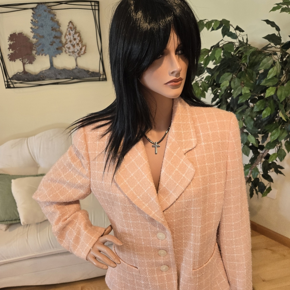 Vintage Orange & White Windowpane LeSuit Size 12